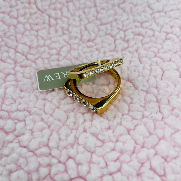 Crystal Ring Set Clear Crystals Size 8 - Picture 15 of 15